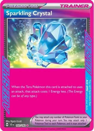 Sparkling Crystal 142  - Holofoil SV07 Stellar Crown - ACE SPEC Rare SV07: Stellar Crown Pokemon Single  Squirtle Squad Card Shop.
