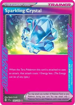 Sparkling Crystal 142  - Holofoil SV07 Stellar Crown - ACE SPEC Rare SV07: Stellar Crown Pokemon Single  Squirtle Squad Card Shop.