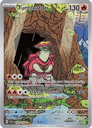 Turtonator 146/142  - Holofoil SV07 Stellar Crown - Illustration Rare SV07: Stellar Crown Pokemon Single  Squirtle Squad Card Shop.