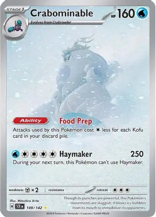Crabominable 149 (H) - Stellar Crown - IR SV07: Stellar Crown Pokemon Single  Squirtle Squad Card Shop.