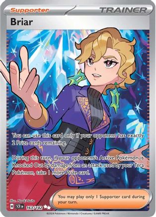 Briar 163/142  - Holofoil SV07 Stellar Crown - Ultra Rare SV07: Stellar Crown Pokemon Single  Squirtle Squad Card Shop.