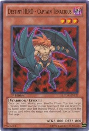 Destiny HERO - Captain Tenacious (LCGX-EN123) - Legendary Collection 2 Unlimited Legendary Collection 2 Yugioh Single  Squirtle Squad Card Shop.