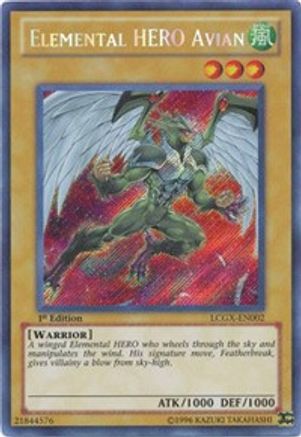 Elemental HERO Avian (Alternate Art) (LCGX-EN002) - Legendary Collection 2 1st Edition Legendary Collection 2 Yugioh Single  Squirtle Squad Card Shop.