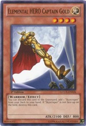 Elemental HERO Captain Gold (LCGX-EN026) - Legendary Collection 2 Unlimited Legendary Collection 2 Yugioh Single  Squirtle Squad Card Shop.