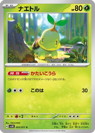 Turtwig (003/071) - SV5K Wild Force SV5K: Wild Force Pokemon Japanese Single  Squirtle Squad Card Shop.