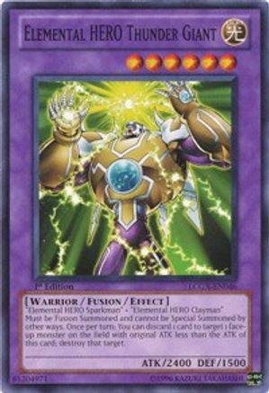 Elemental HERO Thunder Giant (LCGX-EN046) - Legendary Collection 2 Unlimited Legendary Collection 2 Yugioh Single  Squirtle Squad Card Shop.