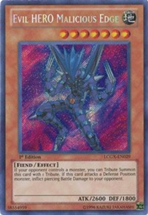 Evil HERO Malicious Edge (LCGX-EN029) - Legendary Collection 2 Unlimited Legendary Collection 2 Yugioh Single  Squirtle Squad Card Shop.