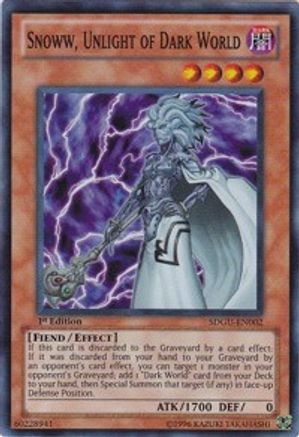 Snoww, Unlight of Dark World (SDGU-EN002) - Structure Deck: Gates of the Underworld 1st Edition Structure Deck: Gates of the Underworld Yugioh Single  Squirtle Squad Card Shop.