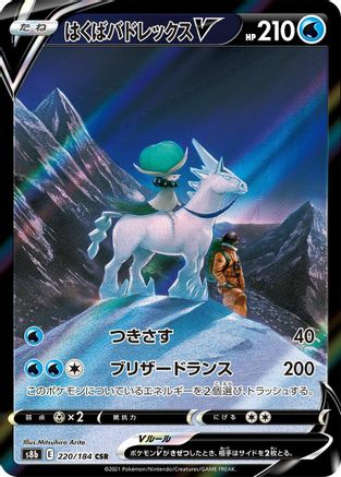 Ice Rider Calyrex V - 220/184 (220/184) - S8b VMAX Climax Holofoil S8b: VMAX Climax Pokemon Japanese Single  Squirtle Squad Card Shop.
