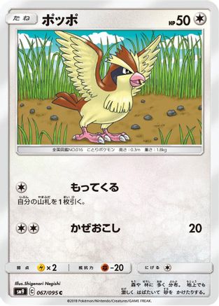 Pidgey - 067/095 (067/095) - SM9 Tag Bolt SM9: Tag Bolt Pokemon Japanese Single  Squirtle Squad Card Shop.