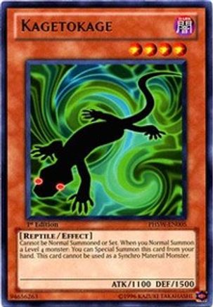 Kagetokage (PHSW-EN005) - Photon Shockwave Unlimited Photon Shockwave Yugioh Single  Squirtle Squad Card Shop.