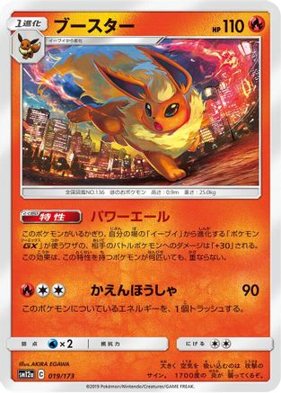 Flareon (019/173) - SM12a TAG TEAM GX Tag All Stars SM12a: TAG TEAM GX: Tag All Stars Pokemon Japanese Single  Squirtle Squad Card Shop.
