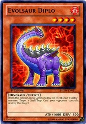 Evolsaur Diplo (PHSW-EN021) - Photon Shockwave 1st Edition Photon Shockwave Yugioh Single  Squirtle Squad Card Shop.