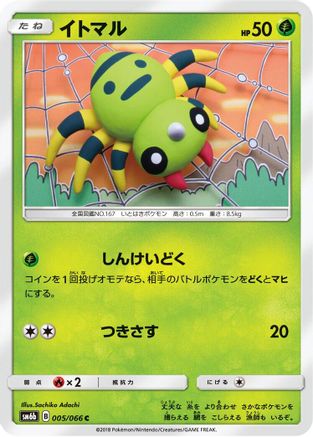 Spinarak (005/066) - SM6b Champion Road SM6b: Champion Road Pokemon Japanese Single  Squirtle Squad Card Shop.