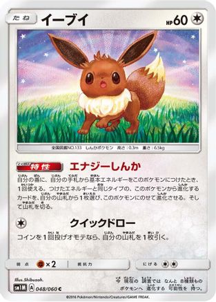 Eevee (048/060) - SM1M Collection Moon SM1M: Collection Moon Pokemon Japanese Single  Squirtle Squad Card Shop.