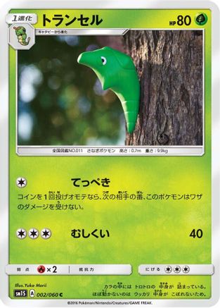 Metapod (002/060) - SM1S Collection Sun SM1S: Collection Sun Pokemon Japanese Single  Squirtle Squad Card Shop.