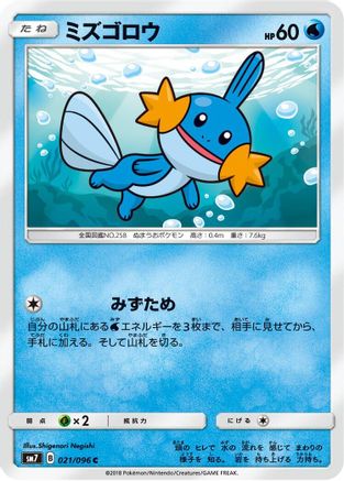 Mudkip - 021/096 (021/096) - SM7 SkySplitting Charisma SM7: Sky-Splitting Charisma Pokemon Japanese Single  Squirtle Squad Card Shop.