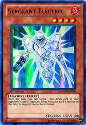 Sergeant Electro (PHSW-EN090) - Photon Shockwave Unlimited Photon Shockwave Yugioh Single  Squirtle Squad Card Shop.
