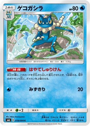 Frogadier - 019/094 (019/094) - SM6 Forbidden Light SM6: Forbidden Light Pokemon Japanese Single  Squirtle Squad Card Shop.