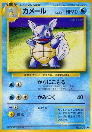 Wartortle  - Expansion Pack Expansion Pack Pokemon Japanese Single  Squirtle Squad Card Shop.