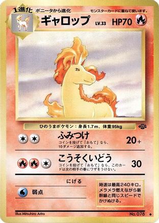 Rapidash  - Pokemon Jungle Pokemon Jungle Pokemon Japanese Single  Squirtle Squad Card Shop.