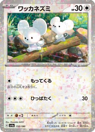 Tandemaus - 152/190 (Mirror Holofoil) (152/190) - SV4a Shiny Treasure ex Holofoil SV4a: Shiny Treasure ex Pokemon Japanese Single  Squirtle Squad Card Shop.