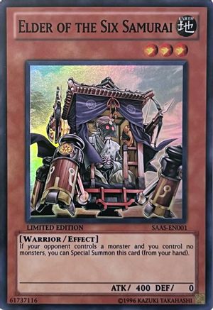 Elder of the Six Samurai (SAAS-EN001) - Samurai Assault Limited Samurai Assault Yugioh Single  Squirtle Squad Card Shop.