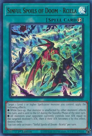 Sinful Spoils of Doom - Rciela (MP24-EN239) - 25th Anniversary Tin: Dueling Mirrors 1st Edition 25th Anniversary Tin: Dueling Mirrors Yugioh Single  Squirtle Squad Card Shop.