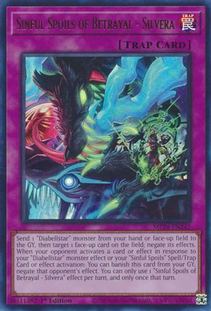 Sinful Spoils of Betrayal - Silvera (MP24-EN242) - 25th Anniversary Tin: Dueling Mirrors 1st Edition 25th Anniversary Tin: Dueling Mirrors Yugioh Single  Squirtle Squad Card Shop.