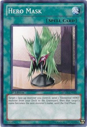 Hero Mask (RYMP-EN030) - Ra Yellow Mega Pack Unlimited Ra Yellow Mega Pack Yugioh Single  Squirtle Squad Card Shop.
