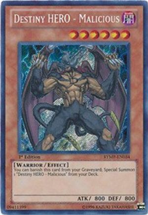 Destiny HERO - Malicious (RYMP-EN034) - Ra Yellow Mega Pack 1st Edition Ra Yellow Mega Pack Yugioh Single  Squirtle Squad Card Shop.
