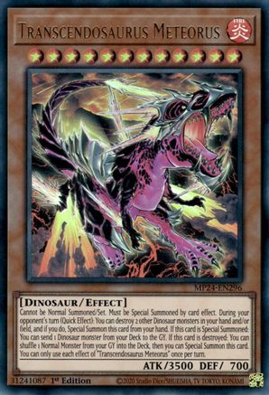 Transcendosaurus Meteorus (MP24-EN296) - 25th Anniversary Tin: Dueling Mirrors 1st Edition 25th Anniversary Tin: Dueling Mirrors Yugioh Single  Squirtle Squad Card Shop.