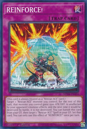 REINFORCE! (MP24-EN354) - 25th Anniversary Tin: Dueling Mirrors 1st Edition 25th Anniversary Tin: Dueling Mirrors Yugioh Single  Squirtle Squad Card Shop.