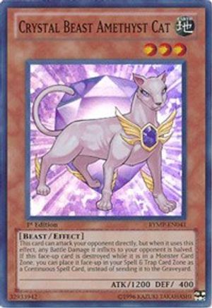 Crystal Beast Amethyst Cat (RYMP-EN041) - Ra Yellow Mega Pack 1st Edition Ra Yellow Mega Pack Yugioh Single  Squirtle Squad Card Shop.