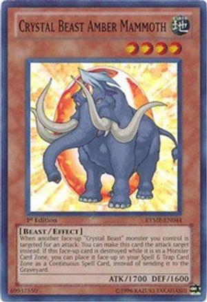 Crystal Beast Amber Mammoth (RYMP-EN044) - Ra Yellow Mega Pack Unlimited Ra Yellow Mega Pack Yugioh Single  Squirtle Squad Card Shop.