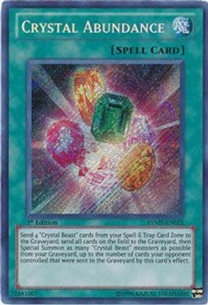 Crystal Abundance (RYMP-EN051) - Ra Yellow Mega Pack 1st Edition Ra Yellow Mega Pack Yugioh Single  Squirtle Squad Card Shop.