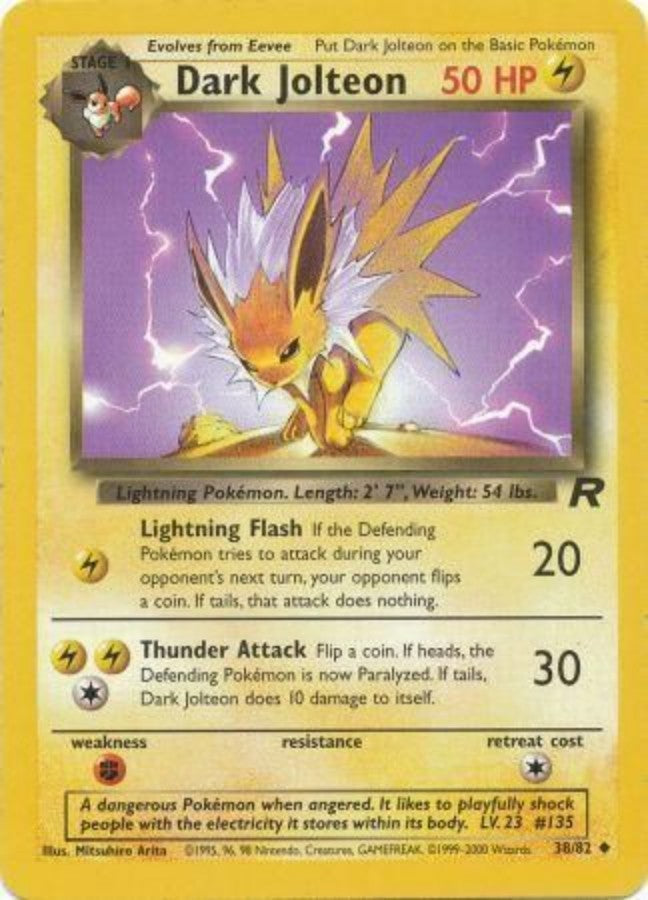 Pokemon - Team Rocket - Dark Jolteon 38/82 - Condition (NM)