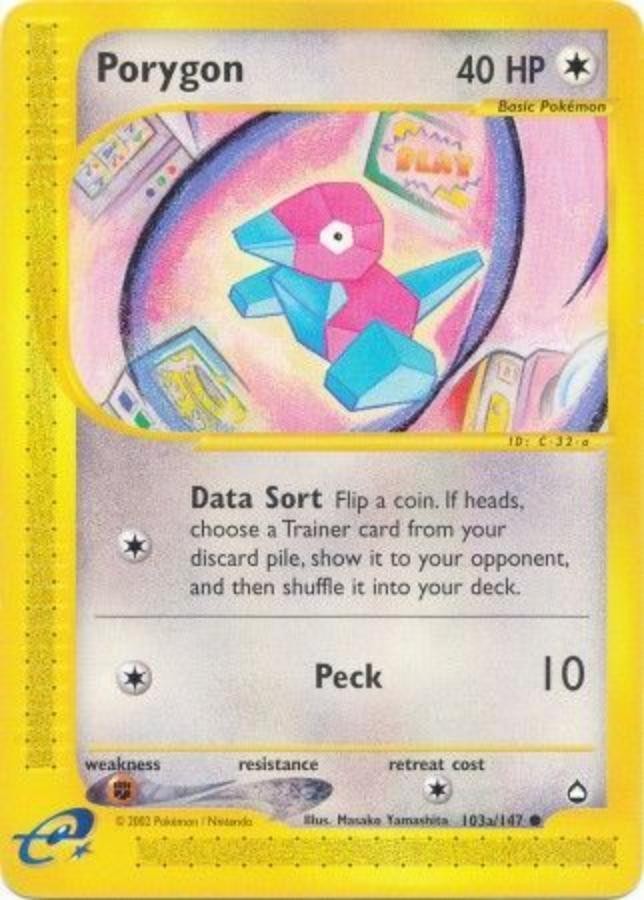 Pokemon - Aquapolis  - Porygon 103b/147- Condition (NM) 