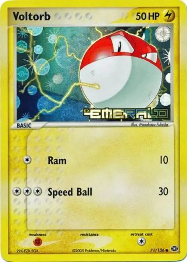 Pokemon - Ex Emerald - Voltorb 71/106 - Condition (EX)