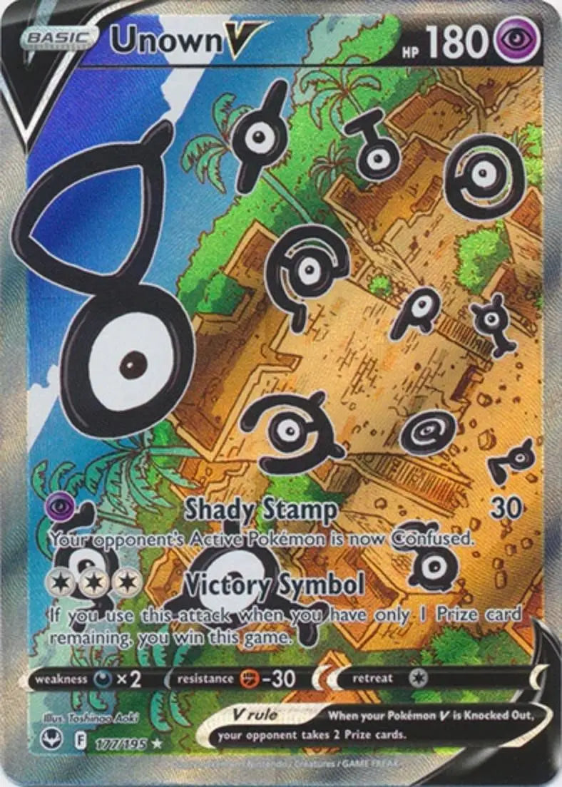 Pokemon - Silver Tempest - Unown V 177/195 - Condition (MINT)