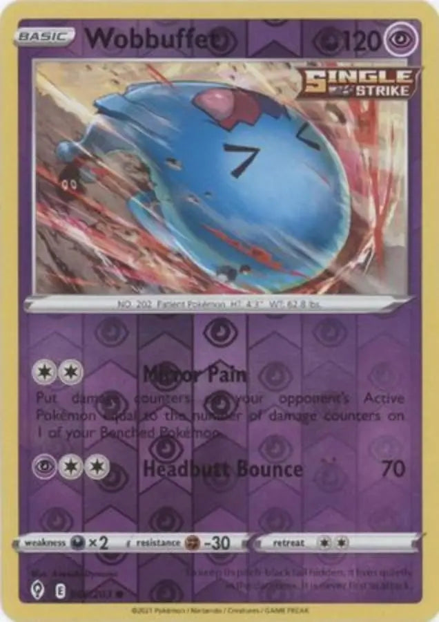 Pokemon - Evolving Skies - Wobbuffet 066/203 Reverse Holo - Condition (MINT)