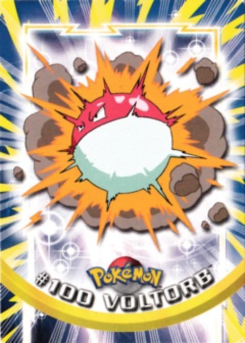 Pokemon - Topps Series 2 - #100 Voltorb - Condition (NM)