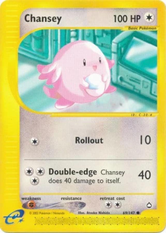 Pokemon - Aquapolis  - Chansey 69/147- Condition (Played) 