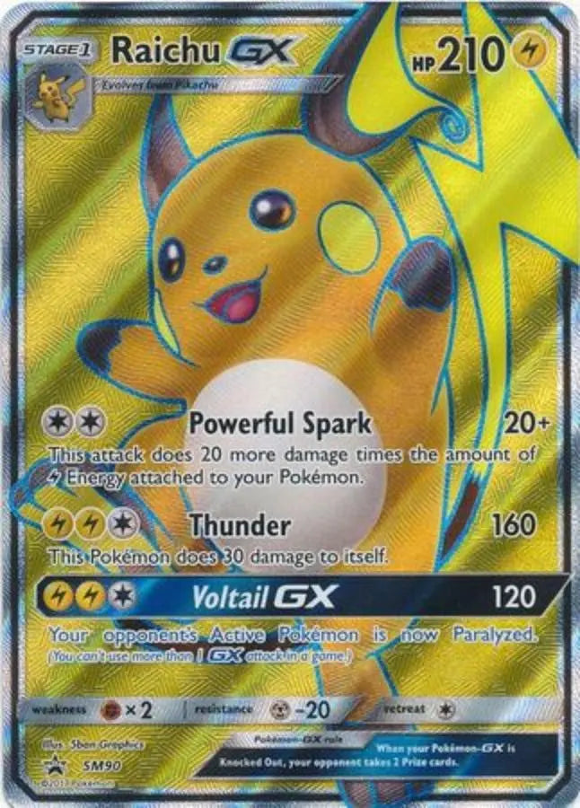 Pokemon - Promo Card - Raichu GX - SM90 - Condition (NM)