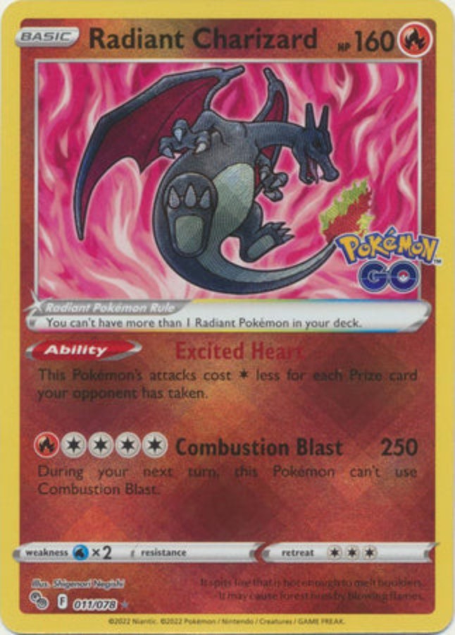 Pokemon - Pokemon GO - Radiant Charizard 011/078 - Condition (MINT)