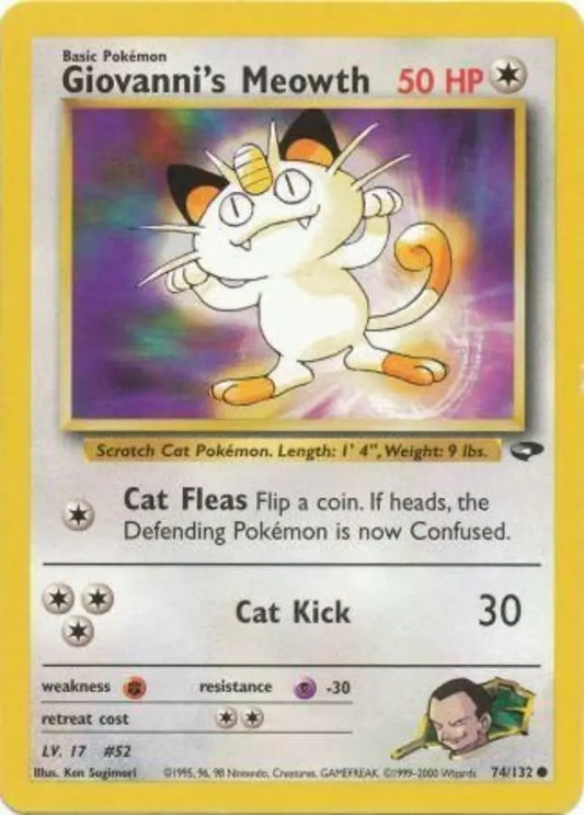Pokemon - Gym Challange - Giovanni's Meowth 74/132 - Condition (NM)