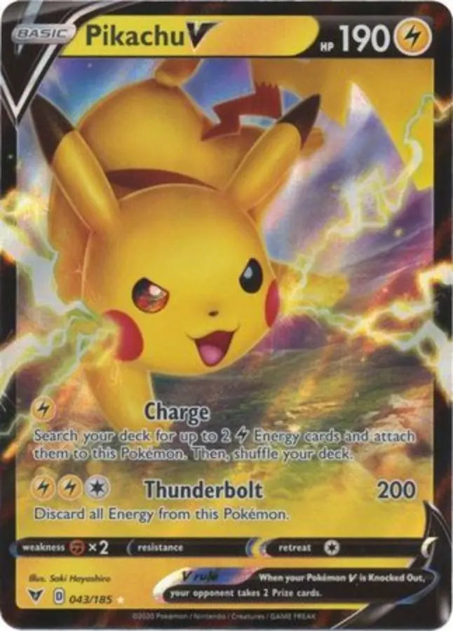 Pokemon - Vivid Voltage - Pikachu V 043/185 - Condition (MINT)