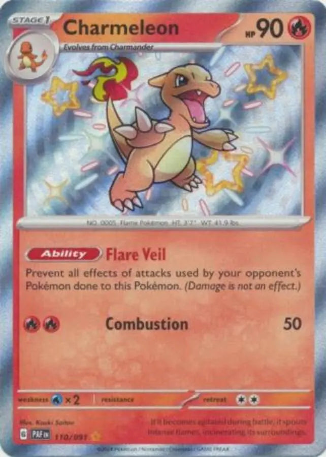 Pokemon - Paldean Fates - Charmeleon 110/091 - Condition (MINT)