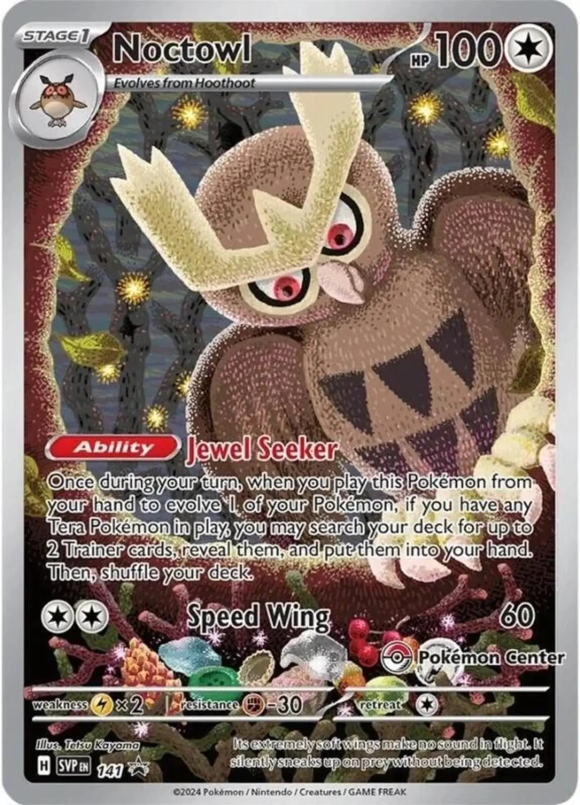 Pokemon - Promo Card - Noctowl - SVP141 - Illustration - Condition (MINT)