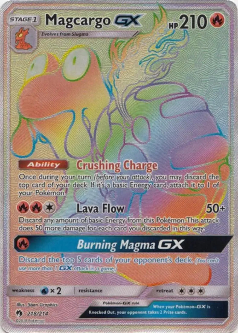 Pokemon - Lost Thunder - Magcargo GX 218/214 - Condition (MINT)